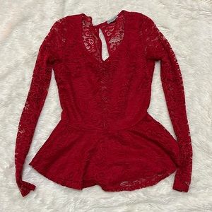 Red Lace Top